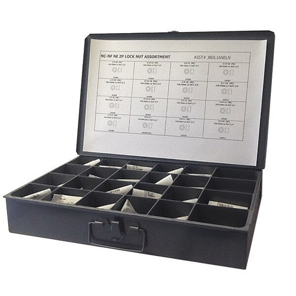 Nut Assortment, Nylon Insert, 450 pcs.
