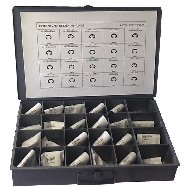 External Retaining Ring Assortment, Steel, Phosphate Finish