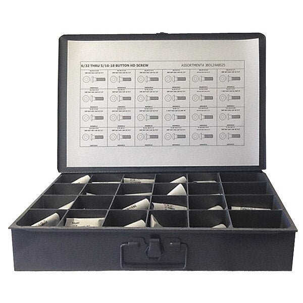 Socket Head Cap Screw Assortment, Alloy Steel, Plain Finish
