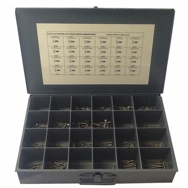 Screw Assortment, Stainless Steel, Plain Finish