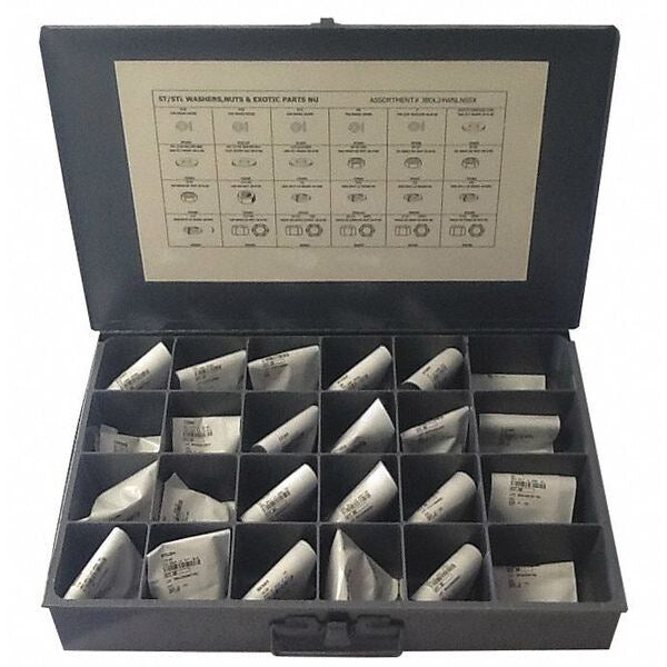 Nut and Washer Assortment, 825 pcs.