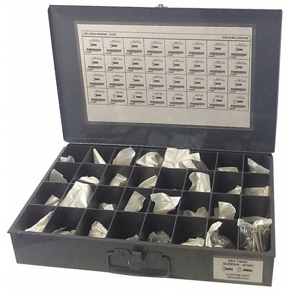 Screw Assortment, Stainless Steel, Plain Finish