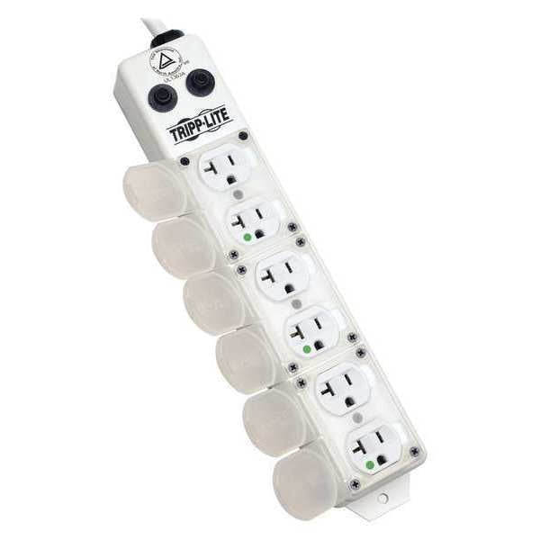 Outlet Strip, Metal Housing, White, 120V