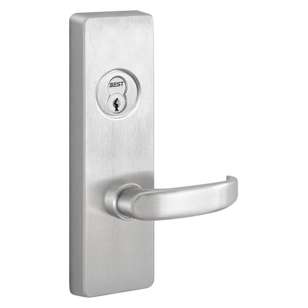 Exit Device Trim, Silver, Overall 2-7/8