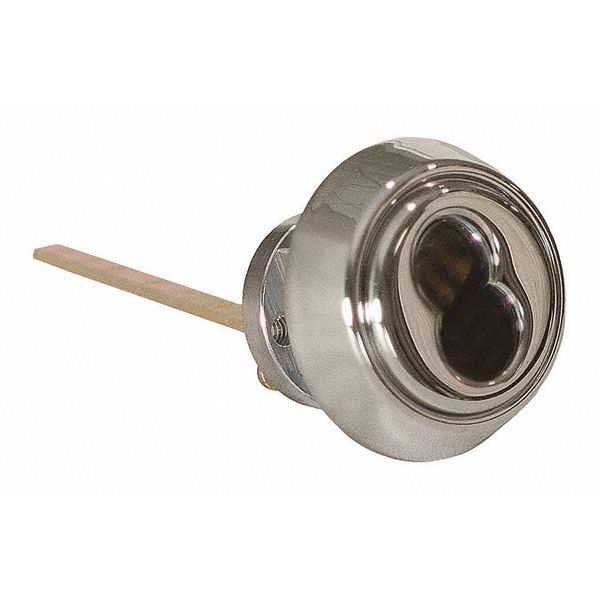 Rim Cylinder, Bright Chrome, 0 Pins