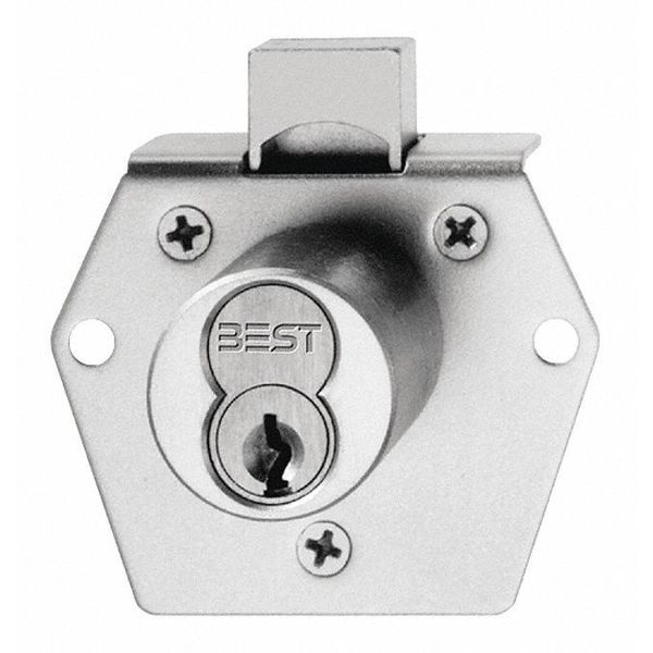 Deadbolt Cabinet Lock, Satin Chrome