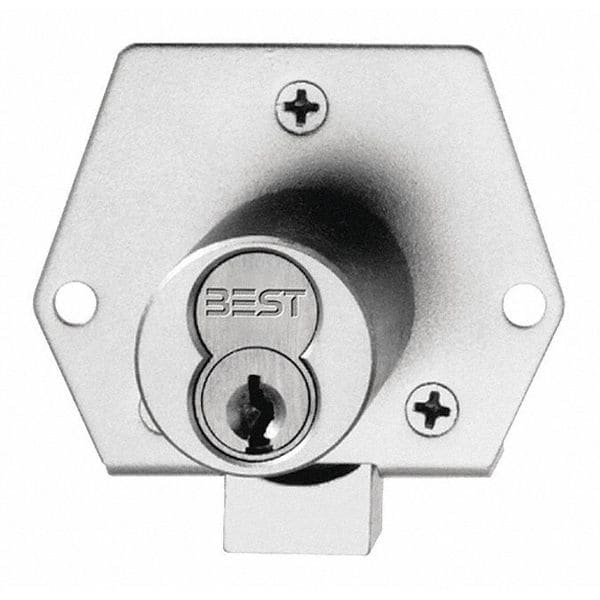 Latchbolt Cabinet Lock, Satin Chrome