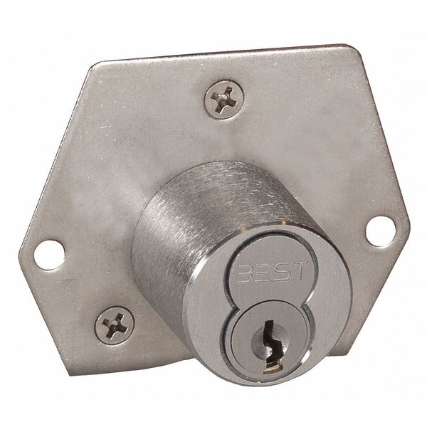 Latchbolt Cabinet Lock, Satin Chrome