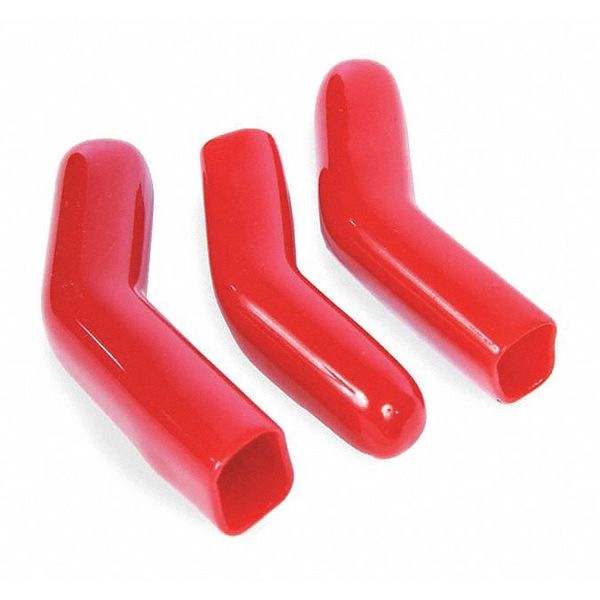 Large 3 Prong Sleeves, Red, Vinyl