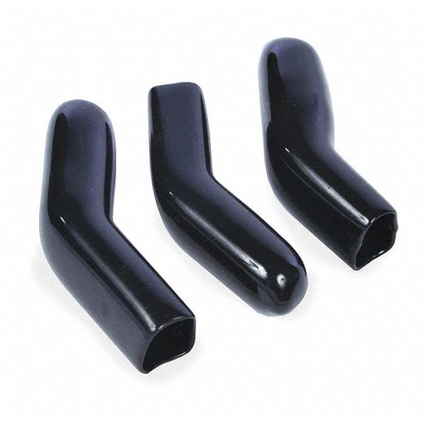 Large 3 Prong Sleeves, Black, Vinyl