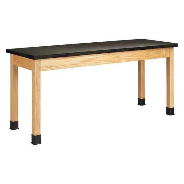 Table, Black/Oak, Wood Frame, 500 lb. Cap.
