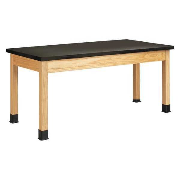 Table, Black/Oak, Wood Frame, 26