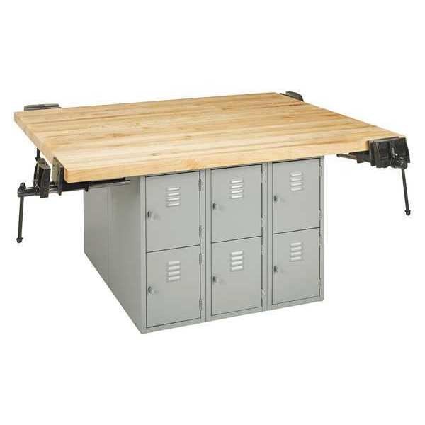 Work Station, Maple, Metal Frame, 33-1/4
