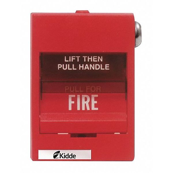 Fire Alarm Pull Station, Red, 3-3/8