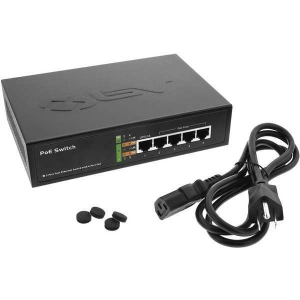 PoE Switch, Camera Inputs 4, 4-29/32