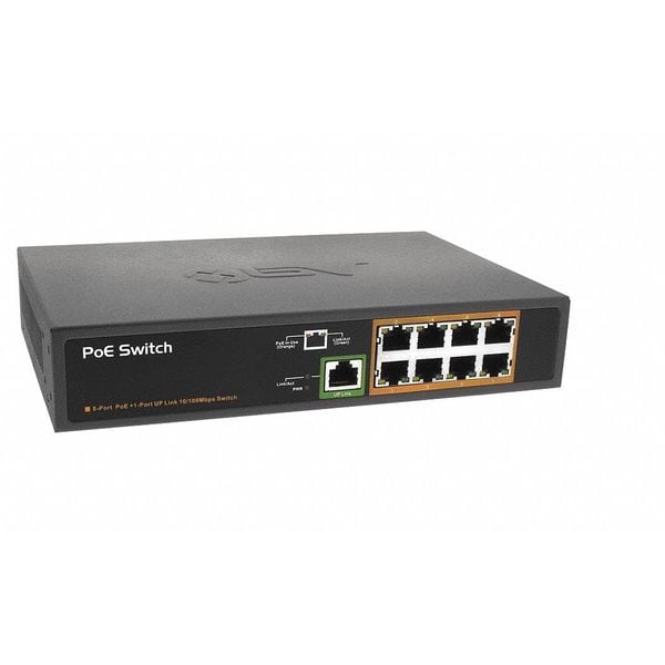 PoE Switch, Camera Inputs 8, 5-13/16