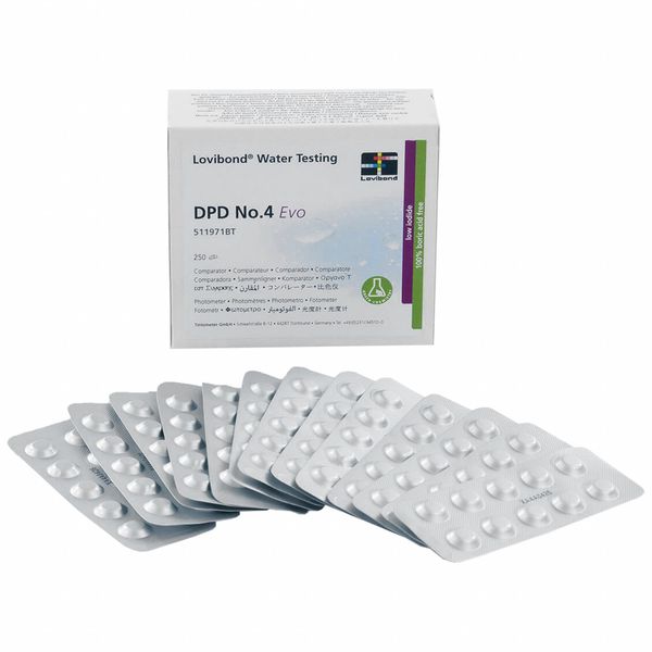 Safest Tablet, Test Total Chlorine, 250PK