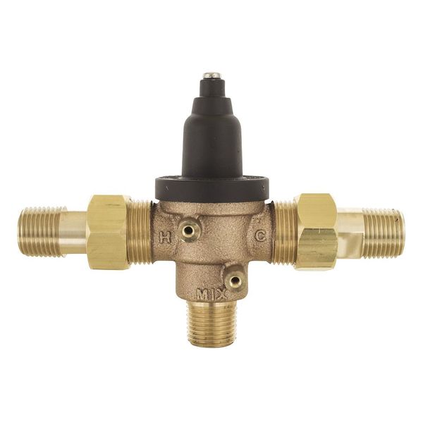 Thermostatic Mixing Valve, Brass, 8 gpm