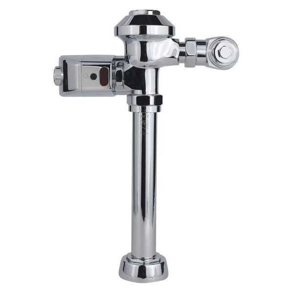 1.28 gpf, Toilet Automatic Flush Valve, Chrome, 1 in IPS