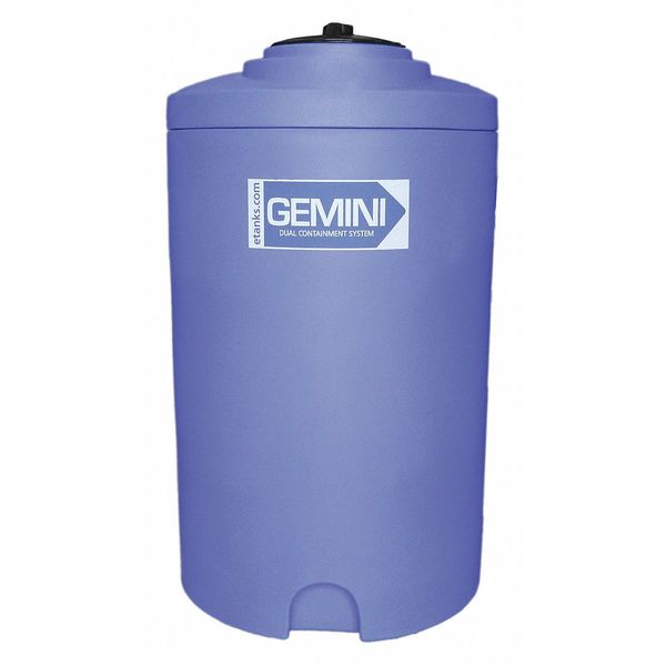 Storage Tank, Double Wall Vertical, LDPE 1.9, Blue, 65 Gal