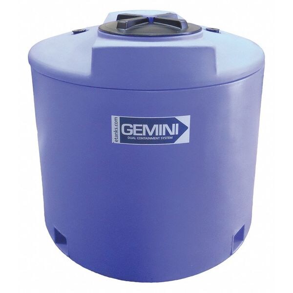 Storage Tank, Double Wall Vertical, LDPE 1.9, Blue, 220 Gal