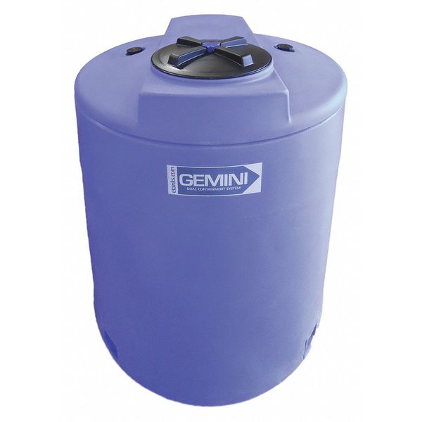 Storage Tank, Double Wall Vertical, LDPE 1.5, Blue, 320 Gal