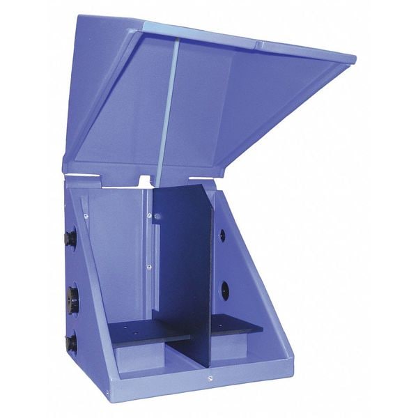 ProChemÂ® Pump Containment Enclosure w/Cover & Divider, Holds 2 Pump, 22