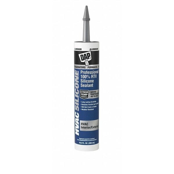 Waterproof RTV Silicone Sealant, 10.3 oz, Aluminum, Temp Range -45 to 475 Degrees F