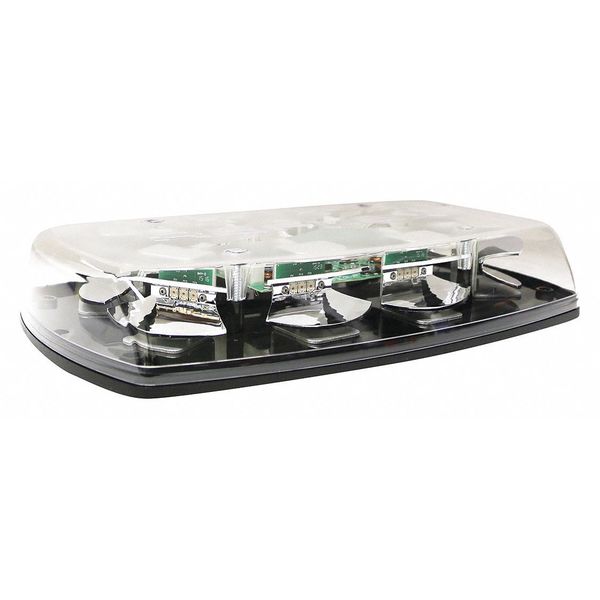 Mini Lightbar, LED, Amber/Clear, 15