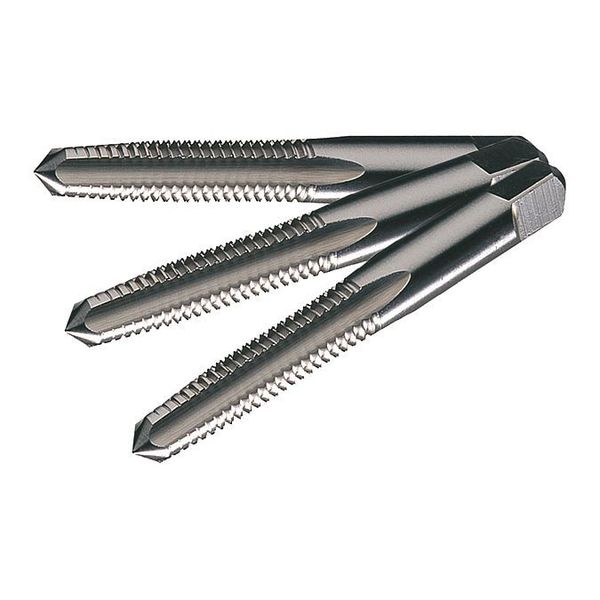 HSS Taper, Plug and Bottoming Straight Flute Hand Tap Set 0404 Cle-Line Bright 4-Flute GH2 #10-32UNF