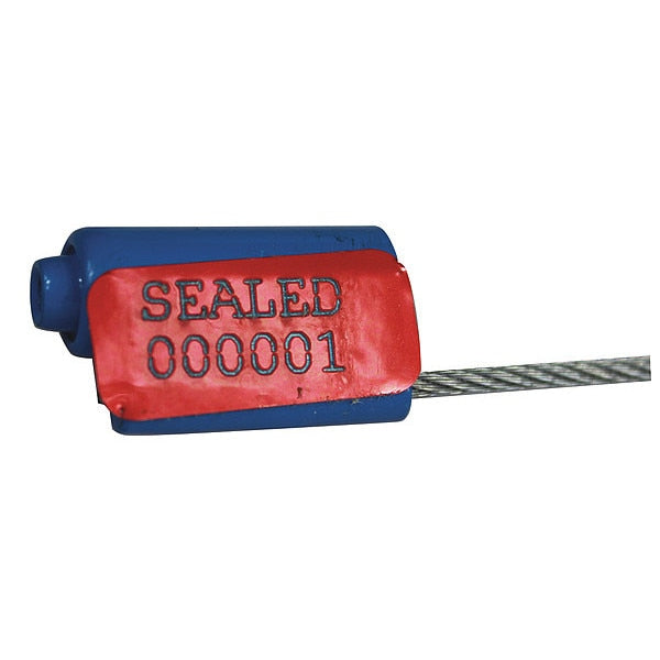 EZ Loc Zinc Cable Seal, Laser Marked Type, PK100