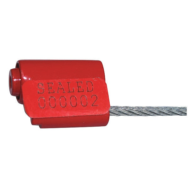 EZ Loc Zinc Cable Seal, Laser Marked Type, PK100