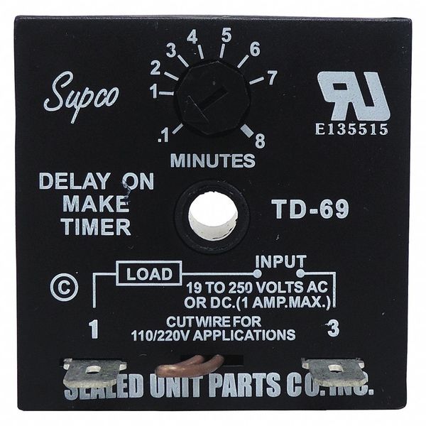Encapsulated Timer Relay, 50/60 Hz