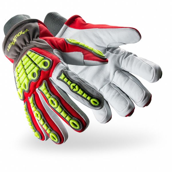 Safety Gloves, Grey/Hi-Vi/Red/White, XS, PR