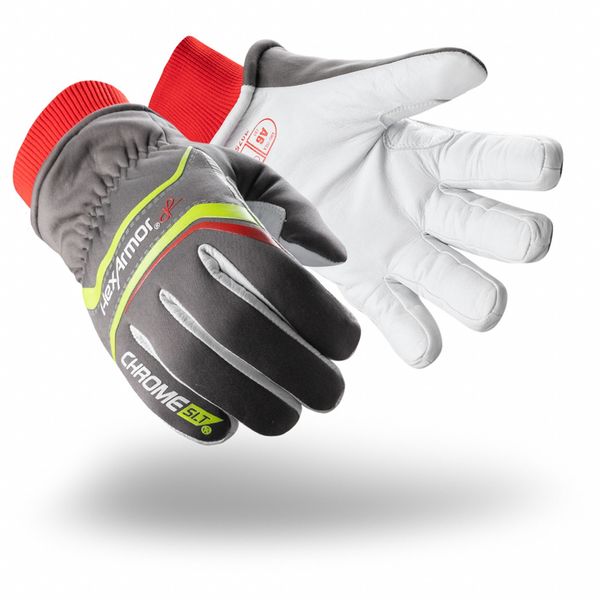 Safety Gloves, Grey/Hi-Vis/Red/Wht, XXL, PR
