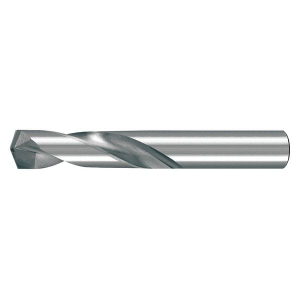 Screw Machine Drill Bit, 7.50 mm Size, 135  Degrees Point Angle, Carbide-Tipped, Uncoated Finish