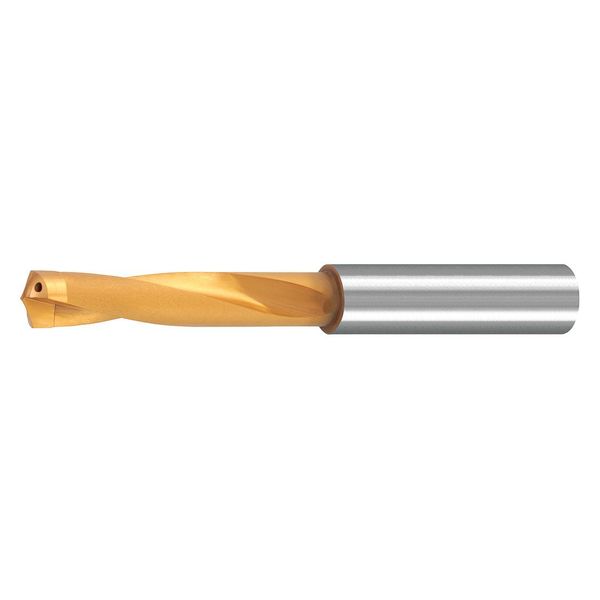 Screw Machine Drill Bit, 15/32 in Size, 135  Degrees Point Angle, Carbide-Tipped, TiN Finish