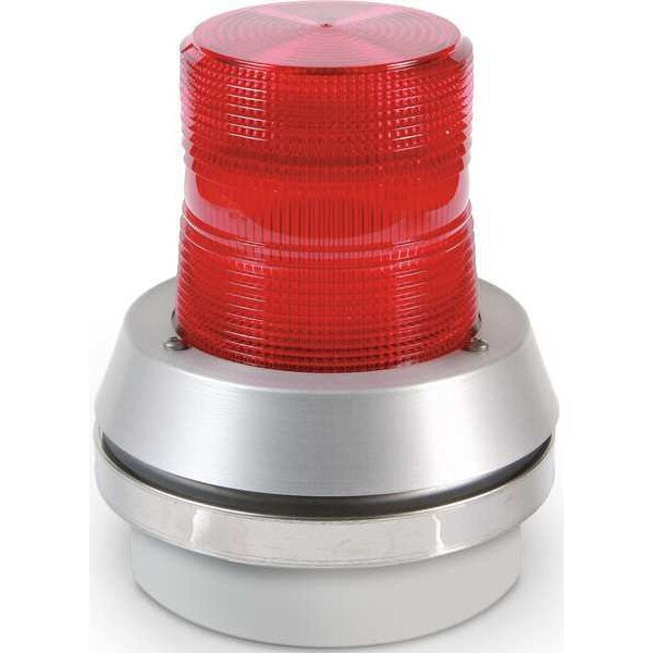 Horn Strobe, Red, Cast Aluminum, 24VDC