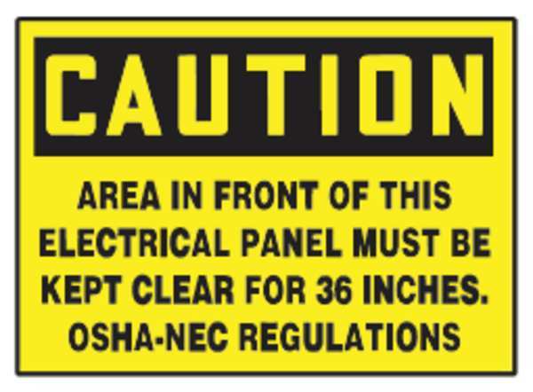 Caution Label, 3-1/2in H, PK5
