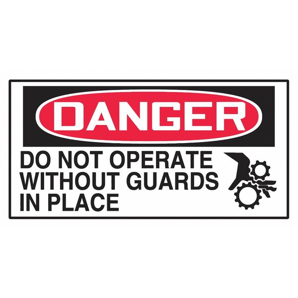 Danger Label, 1-1/2in H, 3in W, PK10