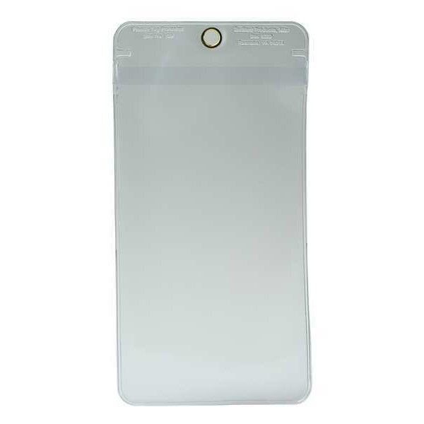 Tag Pouch, Clear, 7in H x 4in W, Plastic