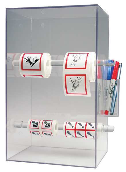 Tape and Label Dispenser, Acrylic, Clear