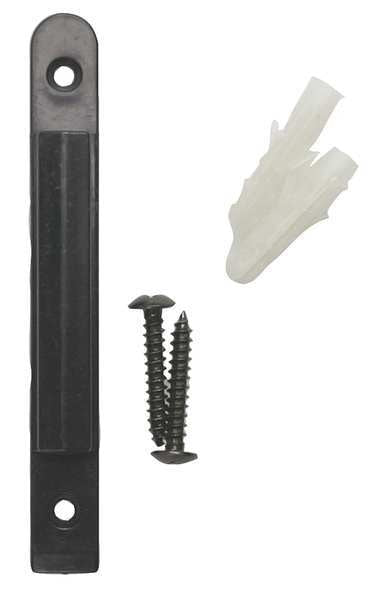 Wall Mount Receiver, Plastic, 3 3/4 in L, 1/2 in W, Black