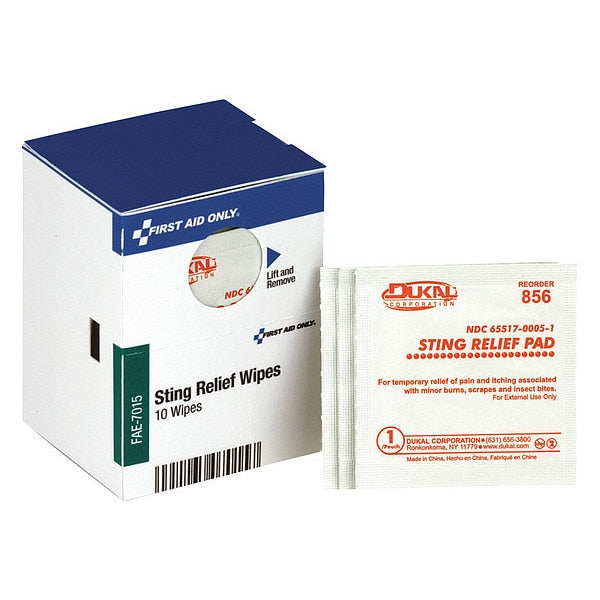 Bite and Sting Pads, White, 10/Box
