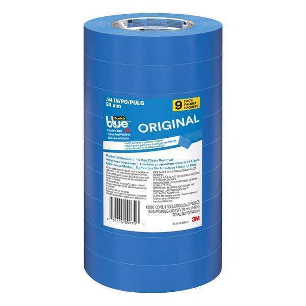 Masking Tape, Blue, 24mm x 55m, PK9