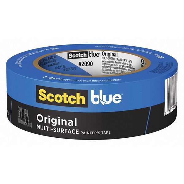 Painter's Tape, 1 7/16 in W x 60 yd L, 5.4 mil Thick, Blue, Scotch Blue 2090, 1 EA