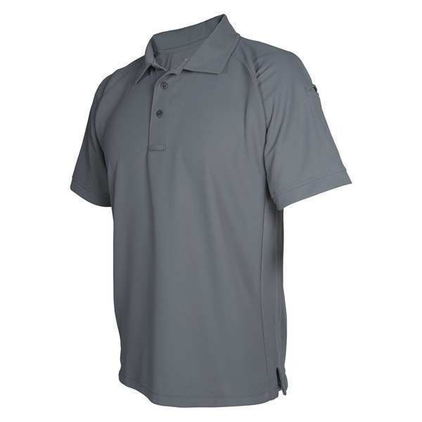 Mens Tactical Polo, Gray, Short Sleeve, M
