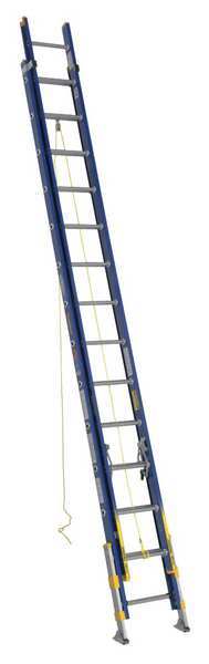 Fiberglass Extension Ladder, 300 lb Load Capacity