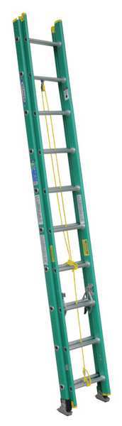Fiberglass Extension Ladder, 225 lb Load Capacity