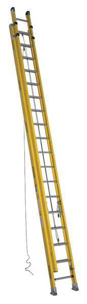 Fiberglass Extension Ladder, 300 lb Load Capacity